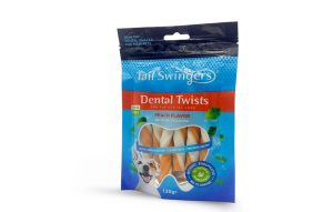 Tail Swingers Dental Twists με γεύση ροδάκινο 130g