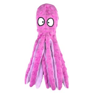 Χταπόδι ροζ-βελούδινο παιχνίδι σκύλου 33cm