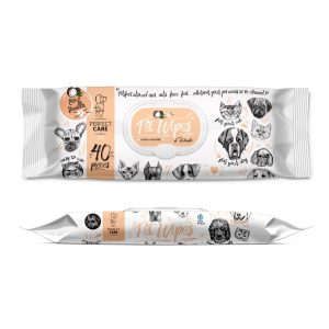 Pet Wipes μαντηλάκια καθαρισμού Coco Vanilla 40τεμ.