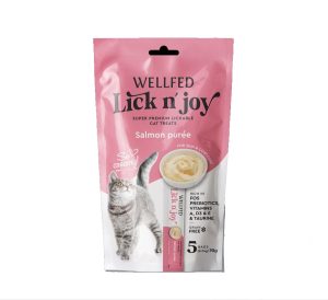 WELLFED Lick N' Joy Salmon Puree 5x14gr